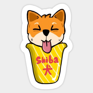 Fast Food Cup Shiba Inu Sticker